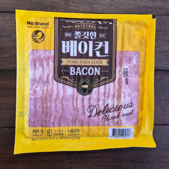 노브랜드 쫄깃한 베이컨, 4개, 300g