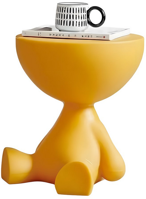 마일드하우스 귀여운 인형모양 수납 미니 협탁 테이블, 오렌지