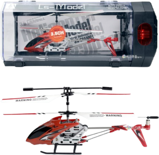 무선헬리콥터 3.5채널교육용 미니R/C 어린이선물용 국민헬기 색상 레드 (오늘출발) 당일발송, 1개