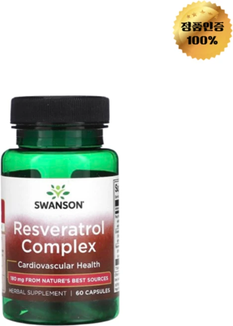 스완슨 레스베라트롤 복합체 캡슐 60정, 스완슨해초 채소 복합체 식물성 캡슐 60정 미국내수용, 1개 - 쿠팡