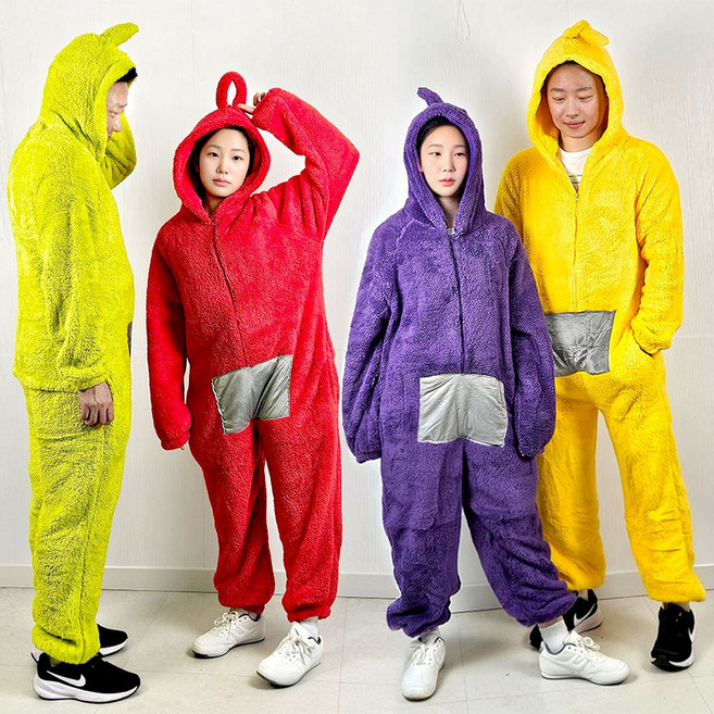 텔레토비 옷 수면 잠옷 파자마 의상 반티 코스프레 코스튬 할로윈 점프슈트