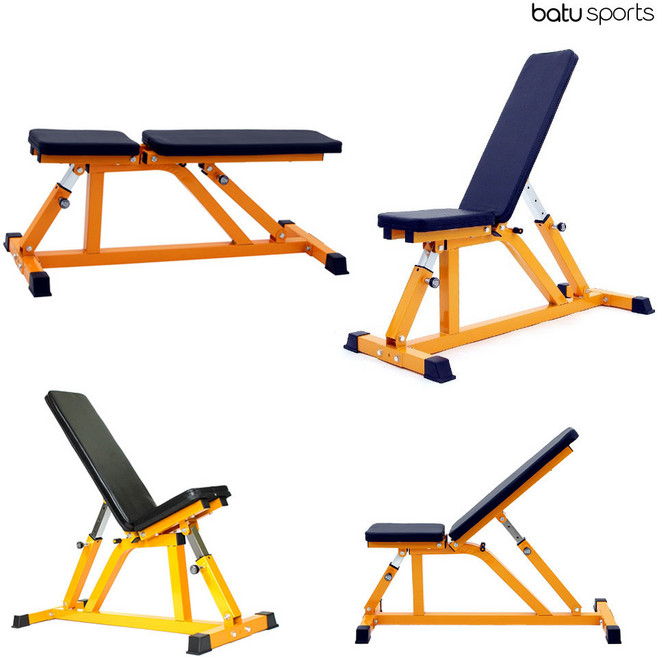 BS 각도조절 웨이트벤치 벤치프레스 옐로우아령 덤벨 벤치 실내운동 헬스기구, 단품