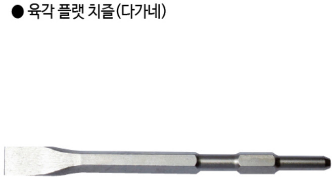[편한손] 육각 해머드릴 플랫치즐(다가네) 규격17mm 전장450mm, 1개