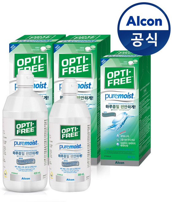 옵티프리 퓨어모이스트 420mlx2개+300mlx1개, 1개, 단품