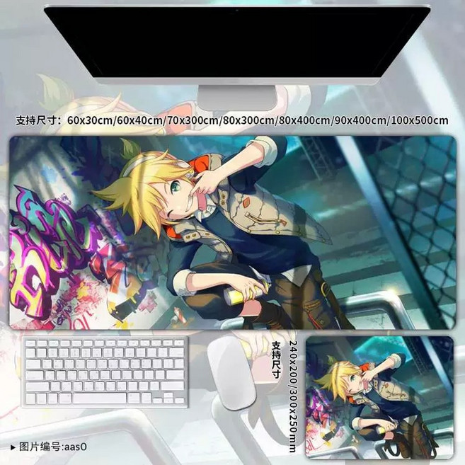 프세카 카가미네렌 장패드 카가미네 린 렌 메이코 키보드패드 굿즈 일러 포스터 악의대죄 원더쇼 비배스 니고 일러 하츠네미쿠 원더쇼, 3mm, 옵션17, 1개