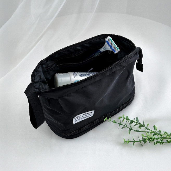 에브리테일 남성 세면백 분리 수납 방수 여행용 파우치