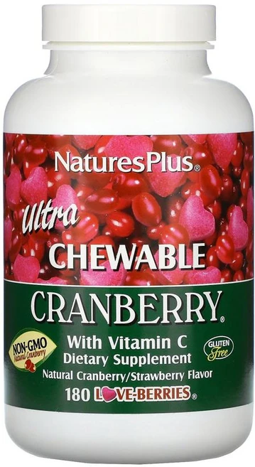 네이처스플러스 울트라 츄어블 크랜베리 비타민 C 포함 타블렛 글루텐 프리, 180정, 1개 - 쿠팡