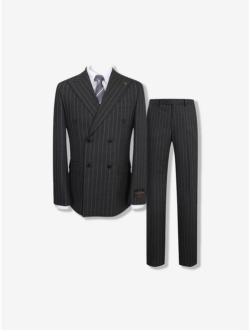 파렌하이트 CANONICO LUX STRIPE 더블 브레스티드 정장 세트 FIJAA2171 FIPAA2071