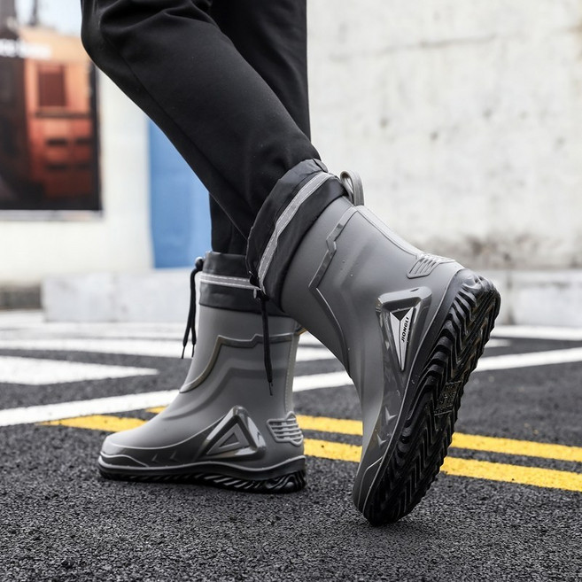 COCOYOU 남자레인부츠 패션 논슬립 가벼운 낚시장화 작업용장화