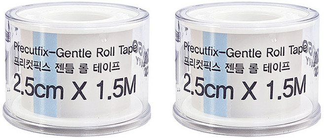 프리컷픽스 젠틀 롤 2.5cm x 1.5m 실리콘반창고 테이프 2롤 srto, 2개, 1개입