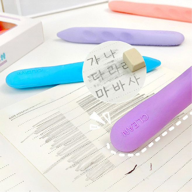 말랑베이비 잘지워지는 파스텔 고무 지우개, 5개