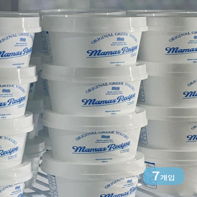 마마스레시피 그릭요거트 플레인, 7개, (저지방)스뭇(쫀득)100g