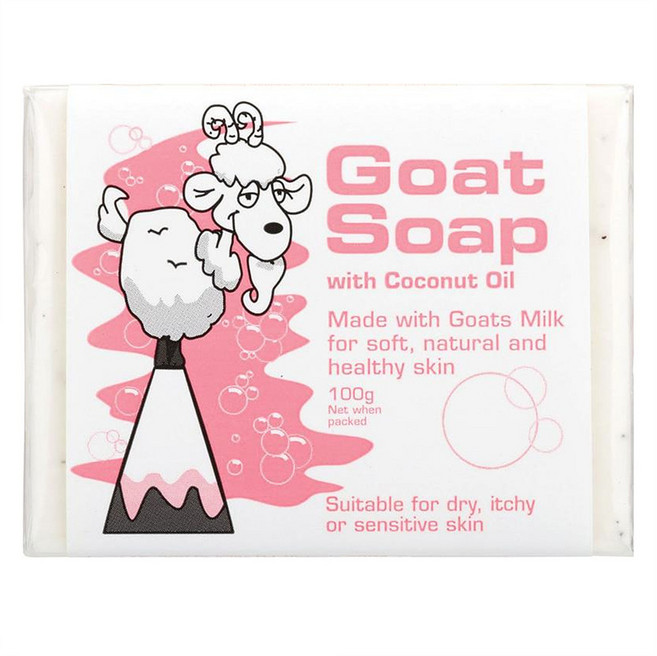Goat Soap 고트 솝 호주 코코넛 오일 산양유 비누 100g, 5팩