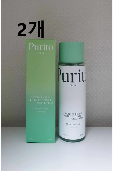 퓨리토서울 원더 릴리프 센텔라 토너 언센티드, 200ml, 2개 - 쿠팡