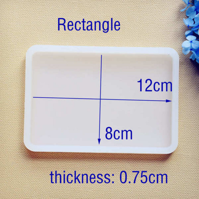 SNASAN 사각형 라운드 타원형 직사각형 Scrapbooking 실리콘 몰드 쥬얼리 수지 실리콘 몰드 수제 DIY 에폭, 01 Rectangle, 1개