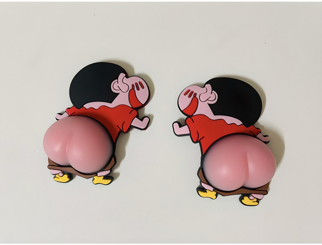 식객매점 차량용 도어가드4P 문콕 방지 귀여운캐릭터 짱구엉덩이 스티커 말랑말랑한 문콕방지 도어가드, 짱구(실리콘), 4개