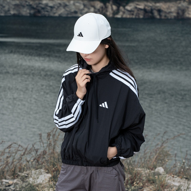 아디다스 여성 3S WV WB 스포츠 바람막이 JZ2162