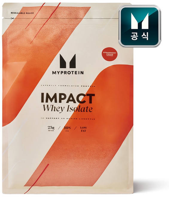 마이프로틴 임팩트 웨이 아이솔레이트 딸기크림향 WPI 포대유청 분리유청 단백질, 1kg, 1개