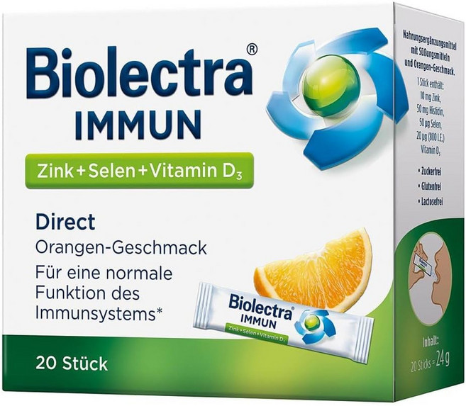 바이오렉트라 이뮨 다이렉트 아연 셀레늄 D3 20포x1박스, 24g, 1개