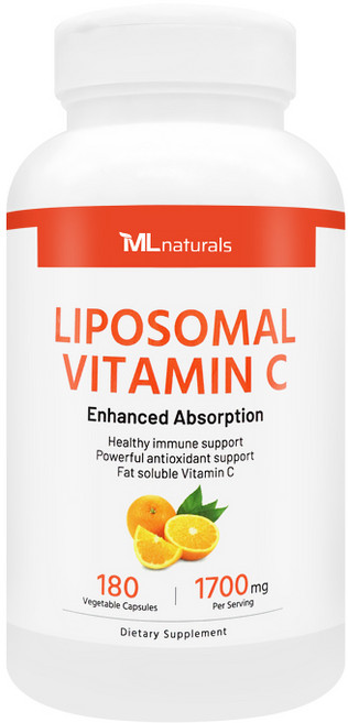 [미국번개배송] 착한명품 마이라이프 내추럴스 리포좀 비타민C 1700 mg, 1개, 180정