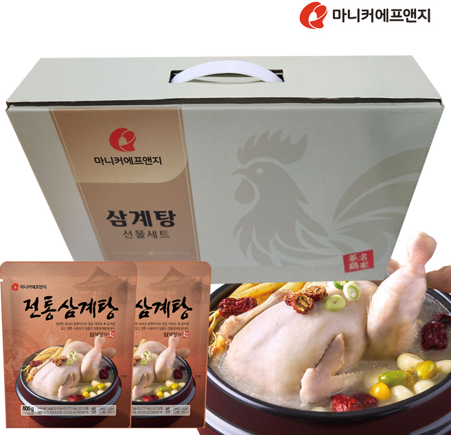 마니커-전통삼계탕 2봉 선물세트(실온보관), 1세트, 1.6kg