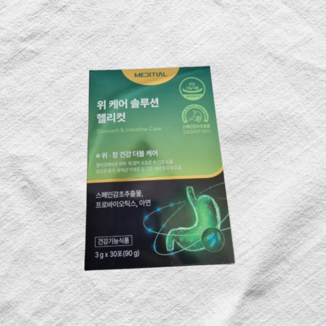 메디셜 위건강 보호 헬리코박터균 스페인 감초 추출물 함유 헬리컷, 1박스, 30회분