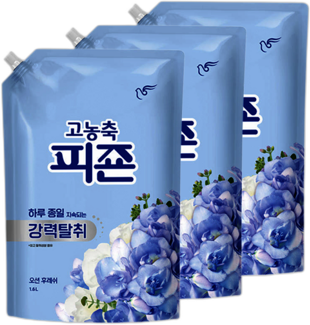 피죤 리치퍼퓸 섬유유연제 리필 1.6L 오션후레쉬/블루비앙카 x 8개