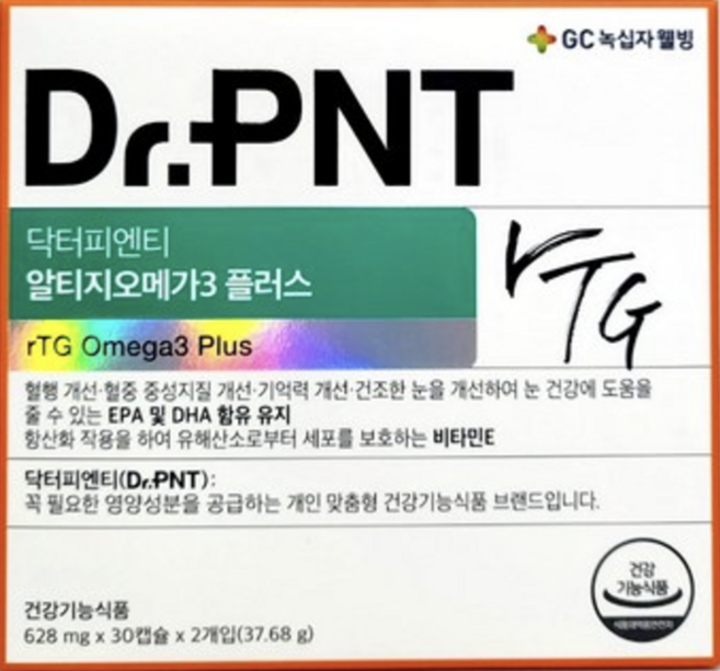 닥터피엔티 알티지오메가3 플러스 628mg, 1개, 60정