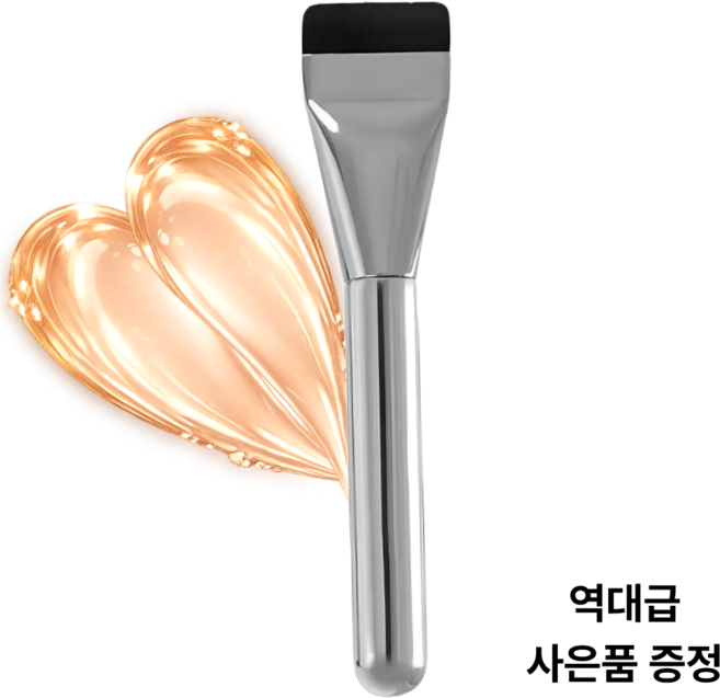 핏노아 초밀착 납작 파운데이션 브러쉬, 1개, 실버