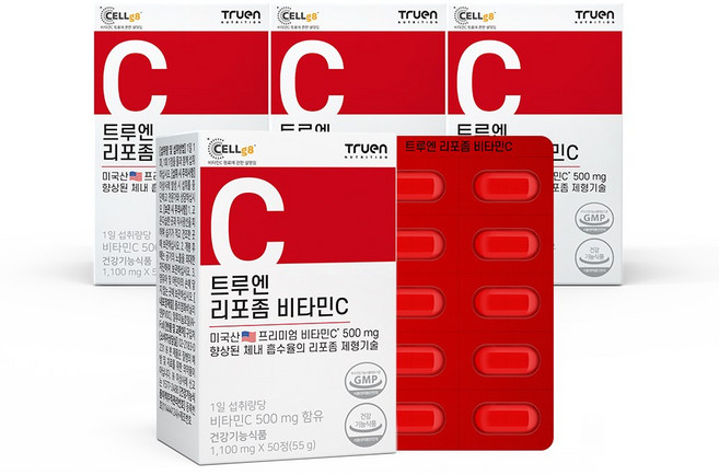 Truen 리포좀 비타민C 50p, 50정, 4개
