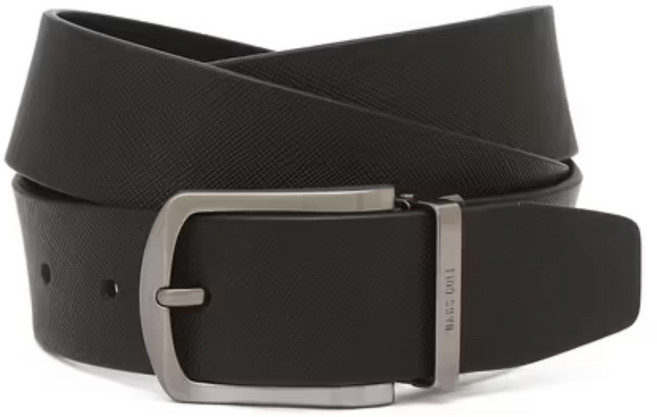 닥스 DAKS 블랙 잔조직 엠보 소가죽 벨트