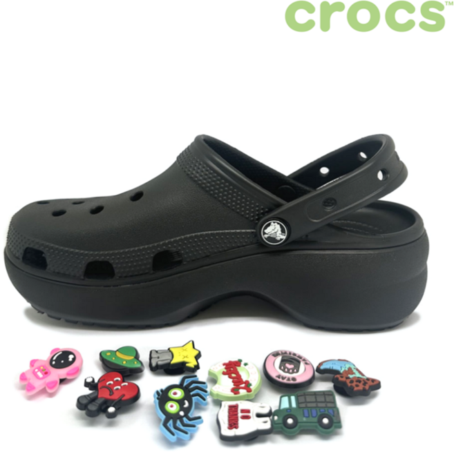 크록스 클래식 플랫폼 클로그 우먼 키높이 샌들 206750 + 파츠포함