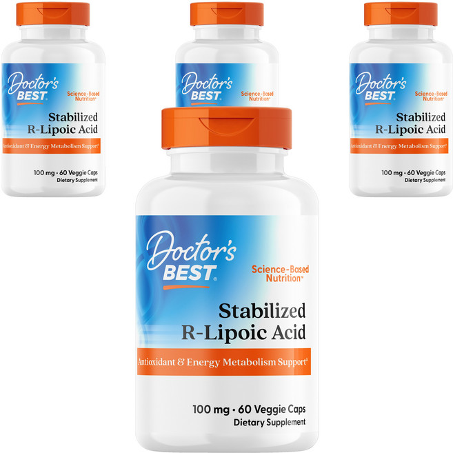닥터스베스트 스태빌라이즈드 R-리포익 애시드 100mg 베지 캡, 4개, 60정