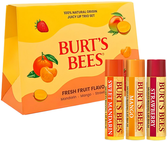 버츠비 쥬시 립밤 트리오 3종 세트, 스윗만다린 + 망고 + 스트로베리, 12.75g, 1개
