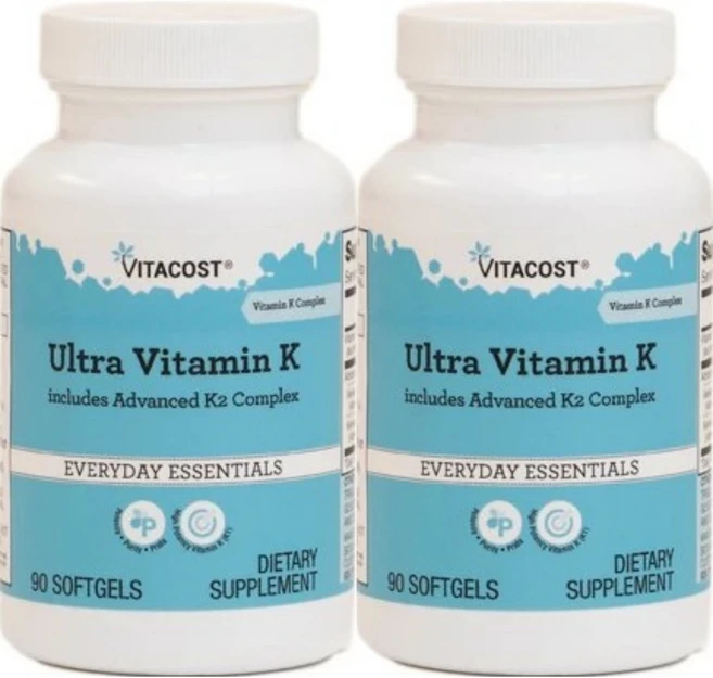 비타코스트 울트라 비타민 K 콤플렉스, 2팩, 90정 - 쿠팡