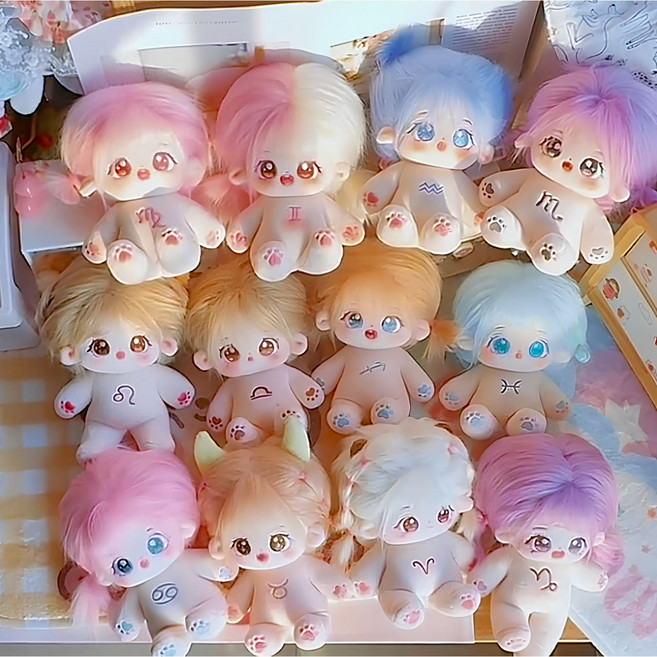 국내배송 20cm 별자리 소녀인형 12종 모헤어 무속성 솜인형 아이돌인형 랄라솜, 쌍둥이자리, 무골, 1개