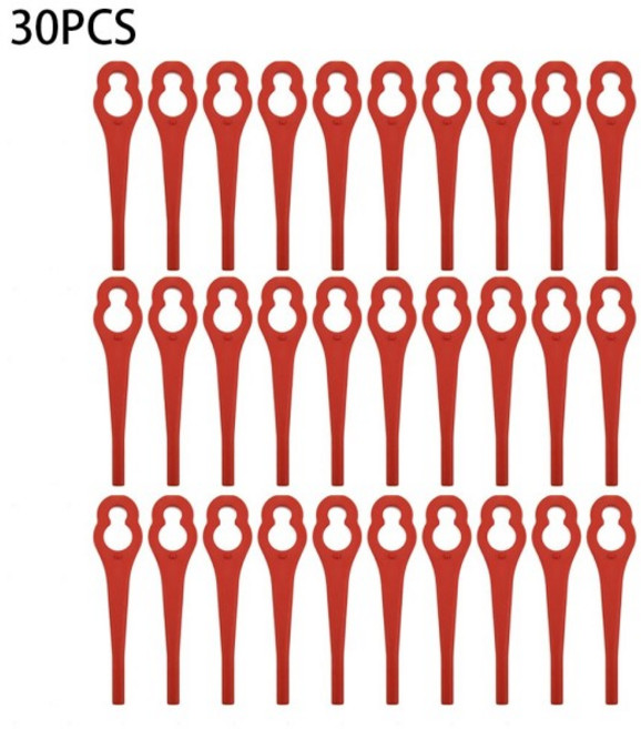 Ferrex Aldi FAR 20-1 97699 용 30Pcs 잔디 트리머 플라스틱 블레이드 브러시 커터 헤드 2002706 깍는 기계