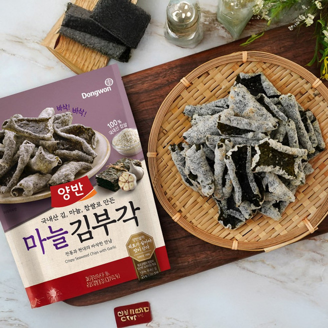 양반 마늘 김부각, 50g, 5개