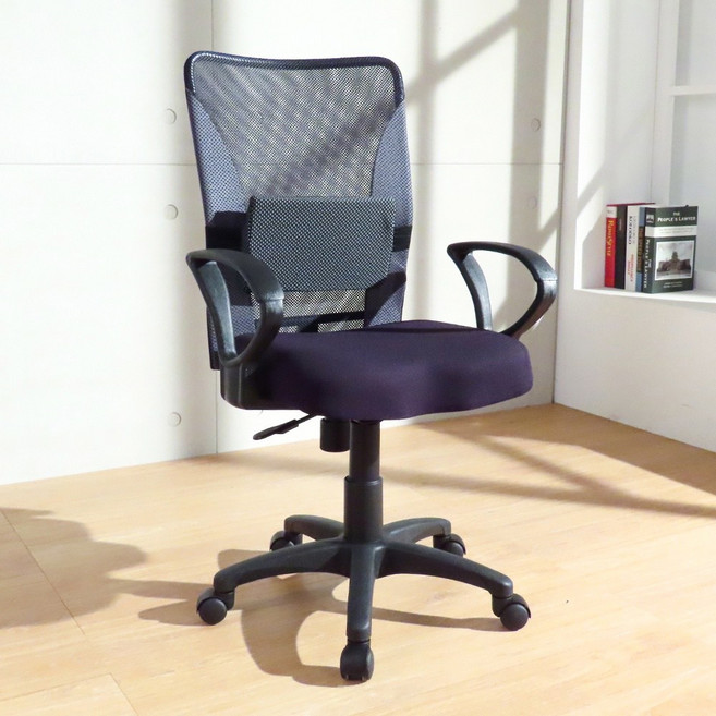 LOGIS 台灣製造 電腦椅 網背辦公椅 OA 透氣椅 K0140, 灰色(有扶手)