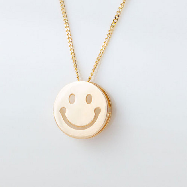 솜블링 14K18K 스마일 김나영 펜던트 초등학생 여자 목걸이 선물 초커 레이어드목걸이