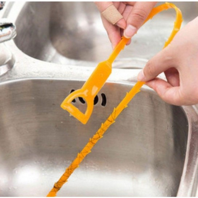 배수구 청소 클리너 후크, 오렌지2P