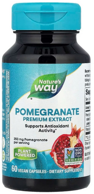 Nature's Way 紅石榴優質萃取膠囊 每份350毫克 60粒純素膠囊 滋養健康, 1個