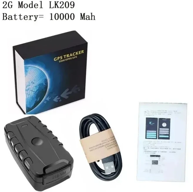 자동차 방수 GPS 트래커 LK209C 10000mah 배터리 실시간 추적 차량 위치 자석 240 일 무료 앱, 03 LK209B no box