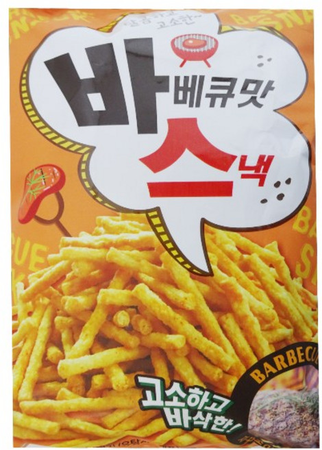 푸드킹 바베큐맛 스낵 100g-1봉 바비큐맛 과자 바스, 1개, 100g