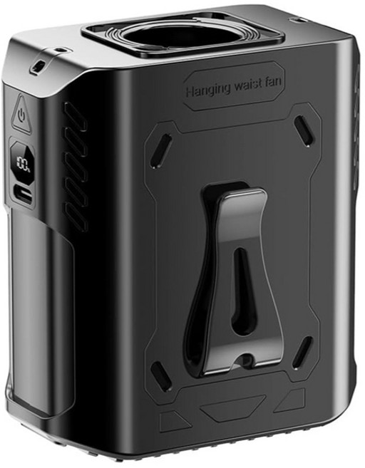 JASIDA 8000mAh 대용량 허리 걸이 선풍기 벨트팬 강력 5단계 조절 풍량 저소음, 오렌지색