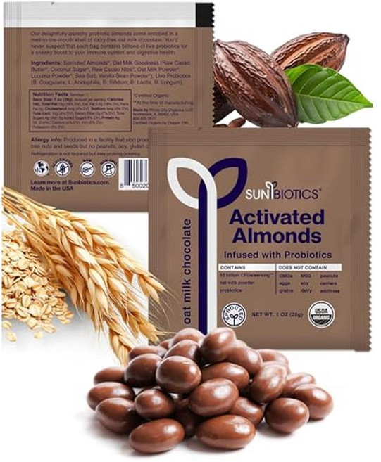 Sunbiotics 선바이오틱스 발아 아몬드 귀리 밀크 초콜릿 1팩