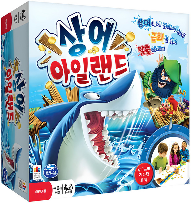 코리아보드게임즈 상어 아일랜드 보드게임, 혼합색상, 1개