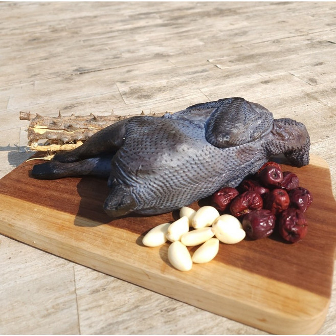 [유기농동물복지인증농장] 무항생제 백봉오골계 자연방사 백봉오골계생닭 6호~9호 삼계탕 백용, 1개, 751g