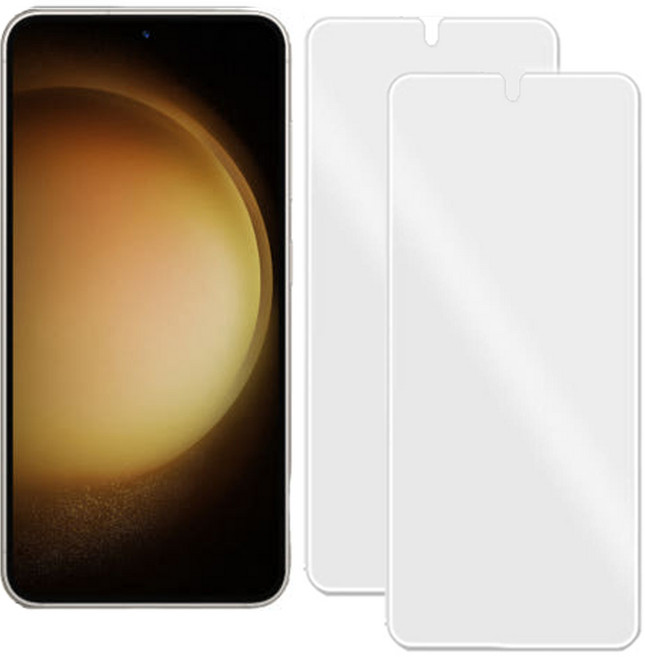 갤럭시 S23 SM-S911N 깨지지 않는 PET 방탄 필름 지문인식 액정보호필름, 2개