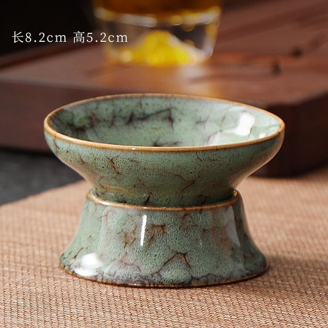 窯變陶瓷茶漏 茶葉過濾網 功夫茶具配件, 窯變過濾綠色, 1個